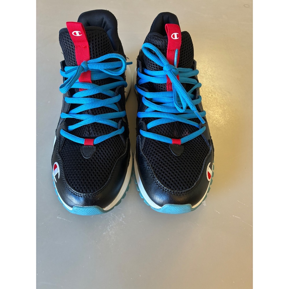 Champion Ripple Mens Sneakers Black Blue Orange Low Top Shoes CPS10740M Size 8M